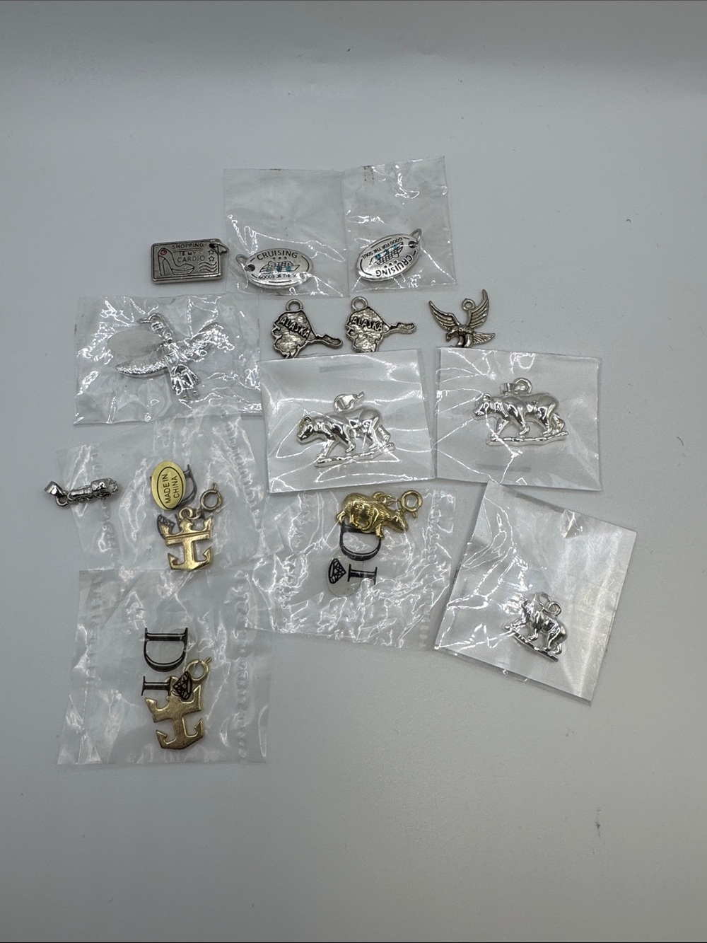 Lot of Assorted Vintage Souvenir & Fashion Charms Alaska Cruise Shopping Bear